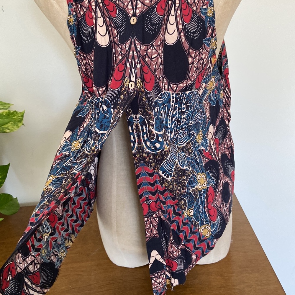 Free People India Print Sleeveless Top - Picture 7 of 8
